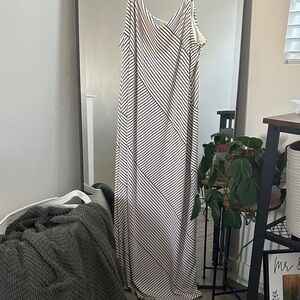 H&M Striped Maxi Dress with Tie Straps – Size XXL (NWT)